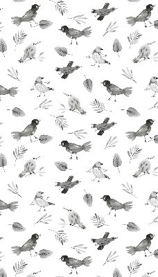 Modern roller blind Drawn birds and leaves