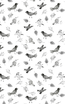 Modern roller blind Drawn birds and leaves