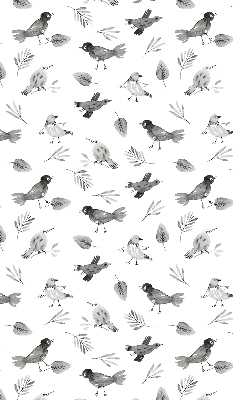 Modern roller blind Drawn birds and leaves