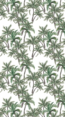Fabric roller blind Palm trees