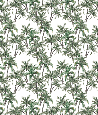 Fabric roller blind Palm trees