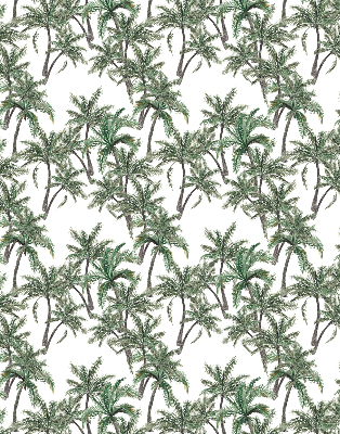 Fabric roller blind Palm trees