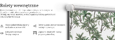 Fabric roller blind Palm trees