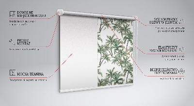 Fabric roller blind Palm trees