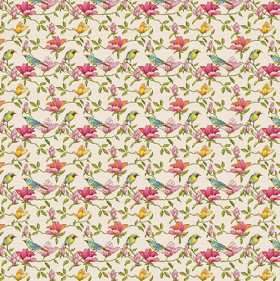 Modern roller blind Birds on flowers