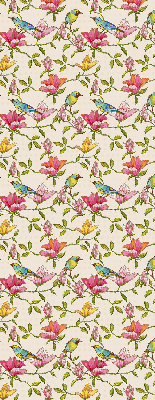 Modern roller blind Birds on flowers