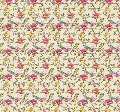 Modern roller blind Birds on flowers