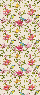Modern roller blind Birds on flowers