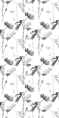 Fabric roller blind Drawn flowers