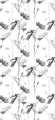 Fabric roller blind Drawn flowers