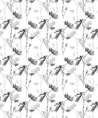 Fabric roller blind Drawn flowers