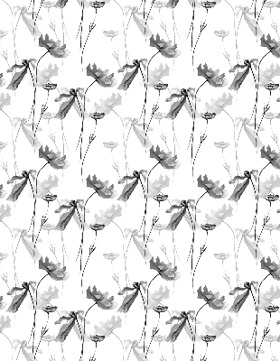 Fabric roller blind Drawn flowers