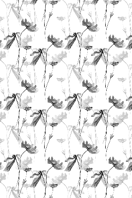Fabric roller blind Drawn flowers