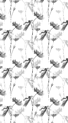 Fabric roller blind Drawn flowers