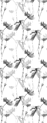 Fabric roller blind Drawn flowers