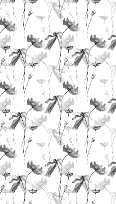 Fabric roller blind Drawn flowers