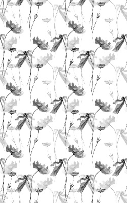 Fabric roller blind Drawn flowers