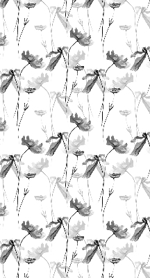 Fabric roller blind Drawn flowers