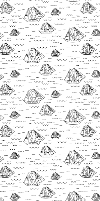 Roller blind for large window Drawn ships