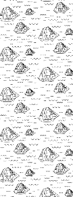 Roller blind for large window Drawn ships