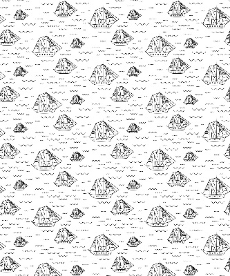 Roller blind for large window Drawn ships
