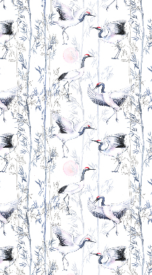Modern roller blind Herons and trees