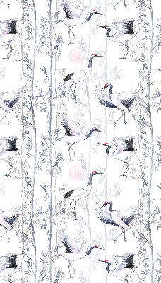 Modern roller blind Herons and trees