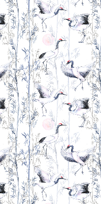 Modern roller blind Herons and trees