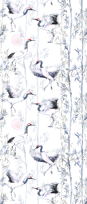 Modern roller blind Herons and trees