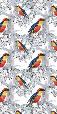 Roller blind for large window Colorful bird