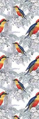 Roller blind for large window Colorful bird