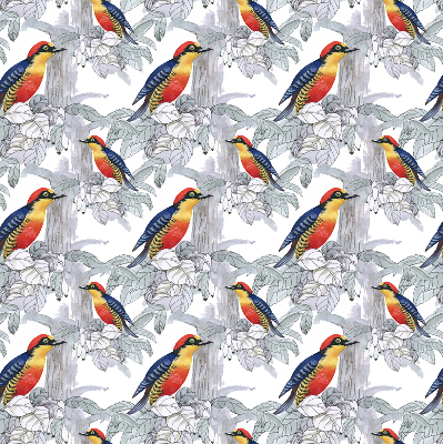 Roller blind for large window Colorful bird