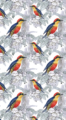 Roller blind for large window Colorful bird