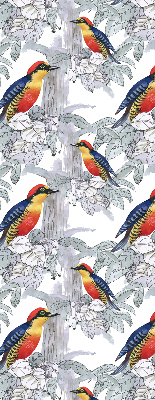 Roller blind for large window Colorful bird
