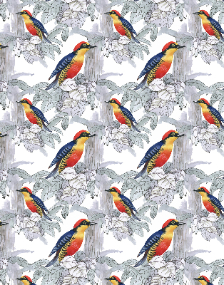 Roller blind for large window Colorful bird