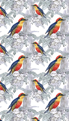 Roller blind for large window Colorful bird