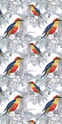 Roller blind for large window Colorful bird