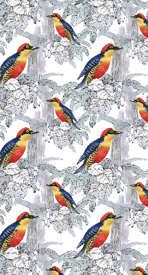 Roller blind for large window Colorful bird