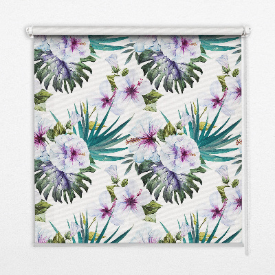 Fabric roller blind Flowers