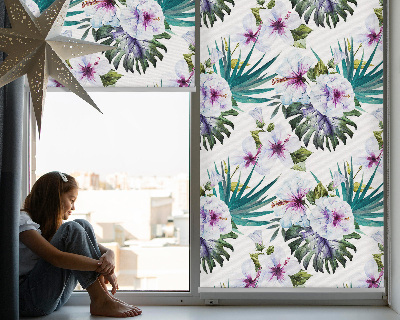 Fabric roller blind Flowers