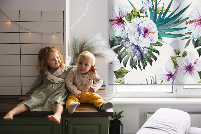 Fabric roller blind Flowers