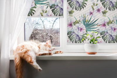 Fabric roller blind Flowers