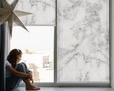 Roller blind for large window Gray marble