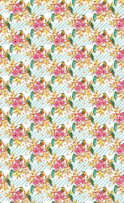 Fabric roller blind Birds among the branches of a tree