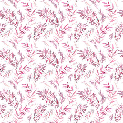 Modern roller blind Pink leaves