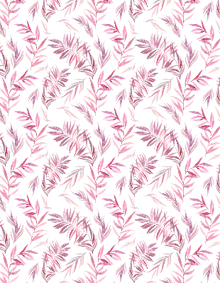 Modern roller blind Pink leaves