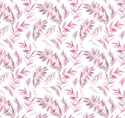 Modern roller blind Pink leaves