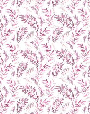 Modern roller blind Pink leaves