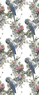 Roller blind for large window Parrots on flowers
