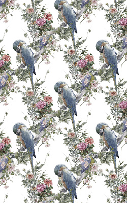 Roller blind for large window Parrots on flowers